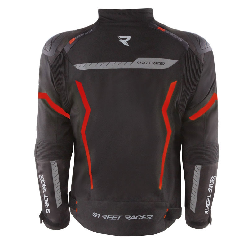 Bunda na motocykel Street Racer Flex EVO čierno-červená
