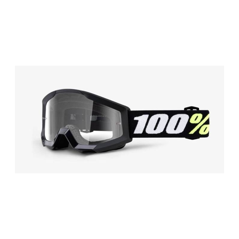 Okuliare 100 % Strata Mini Gron Black detské (číre plexisklo s kolíkmi pre strhávačky)