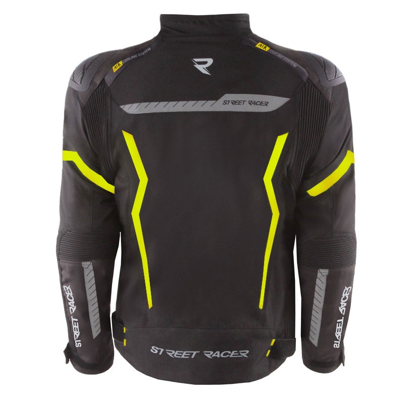 Bunda na motorku Street Racer Flex EVO čierno-fluo žltá