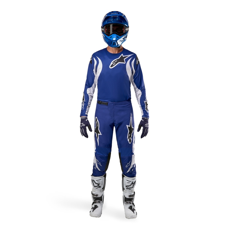 Motokrosový dres Alpinestars Fluid Lucent modro-bielo-čierny