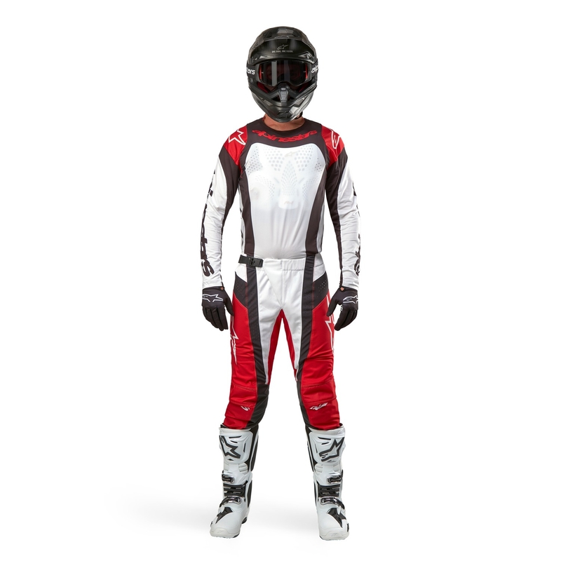 Motokrosový dres Alpinestars Techstar Ocuri červeno-bielo-čierny