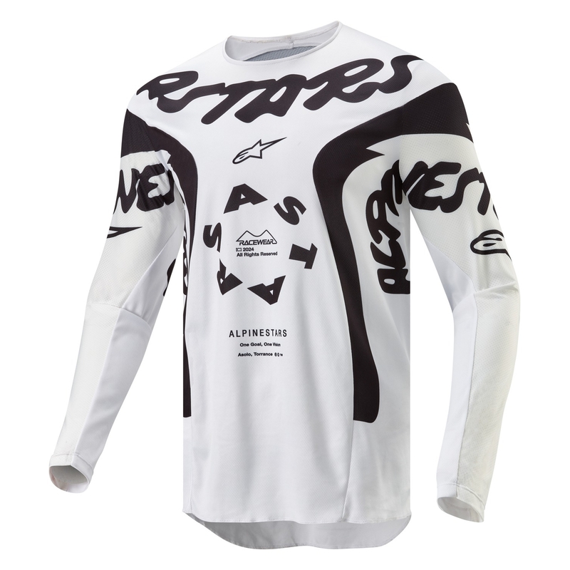 Motokrosový dres Alpinestars Racer Hana bielo-čierny