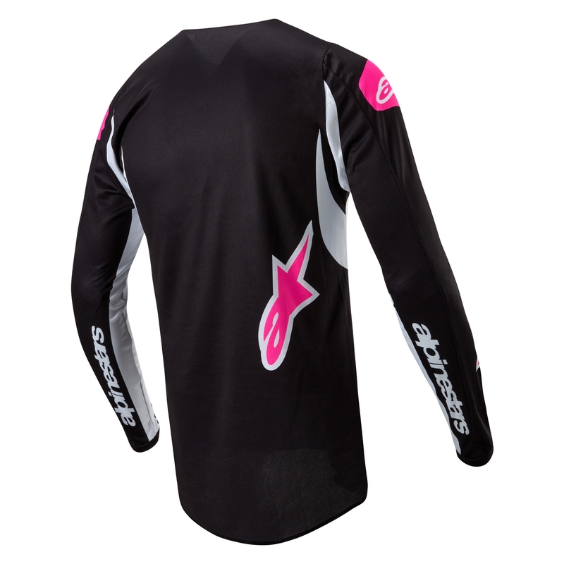 Dámsky motokrosový dres Alpinestars Stella Fluid 2024 čierno-biely