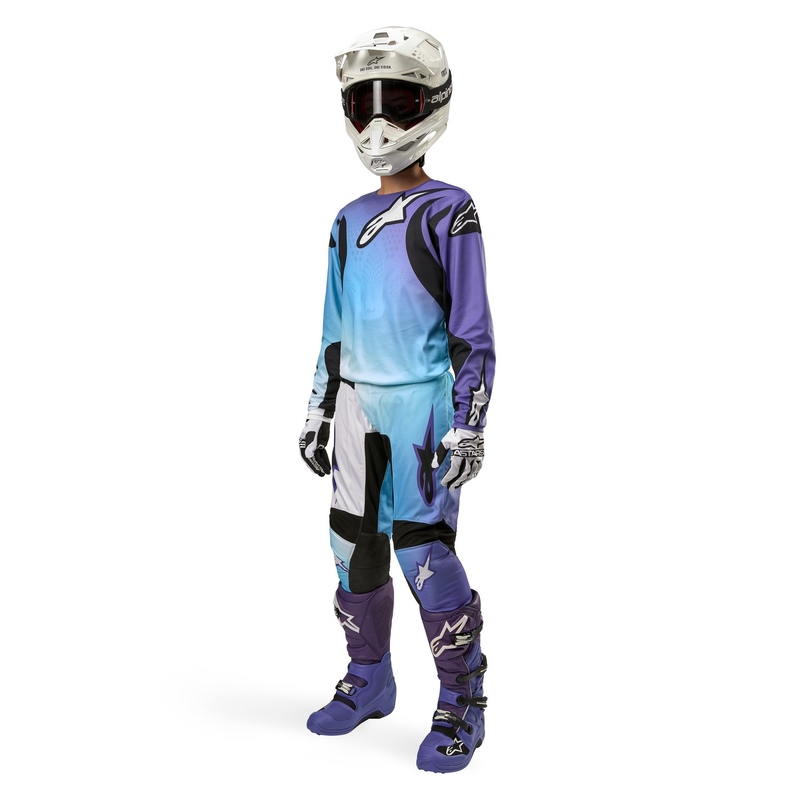 Dámsky motokrosový dres Alpinestars Stella Fluid 2024 bielo-fialový