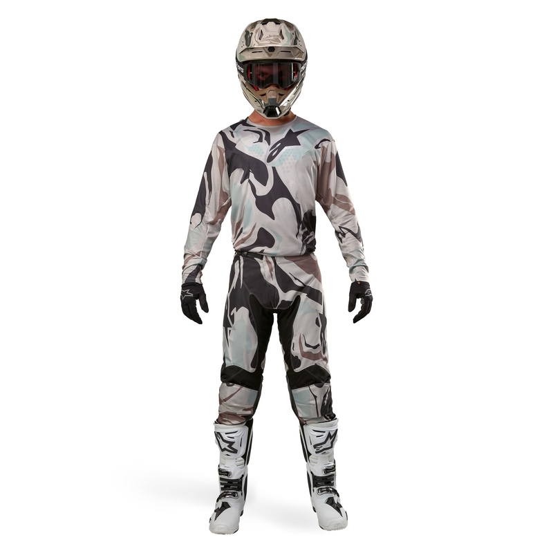 Motokrosové nohavice Alpinestars Racer Tactical 2024 hrdzavo camo-sivé