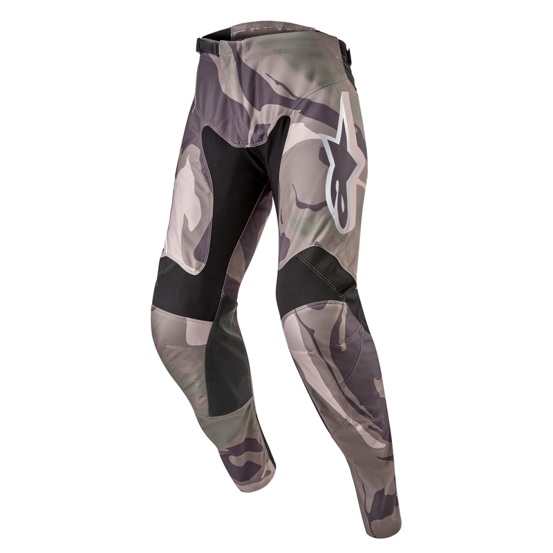 Motokrosové nohavice Alpinestars Racer Tactical zelená camo-hnedé