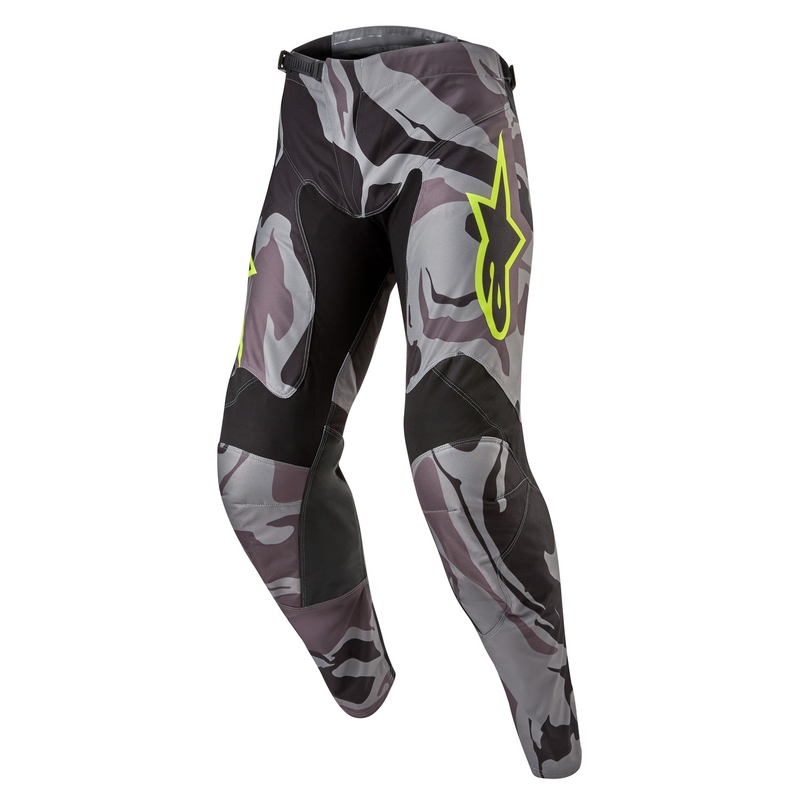 Motokrosové nohavice Alpinestars Racer Tactical šedá camo-fluo žlto-čierne
