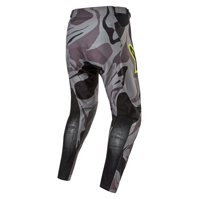 Motokrosové nohavice Alpinestars Racer Tactical šedá camo-fluo žlto-čierne