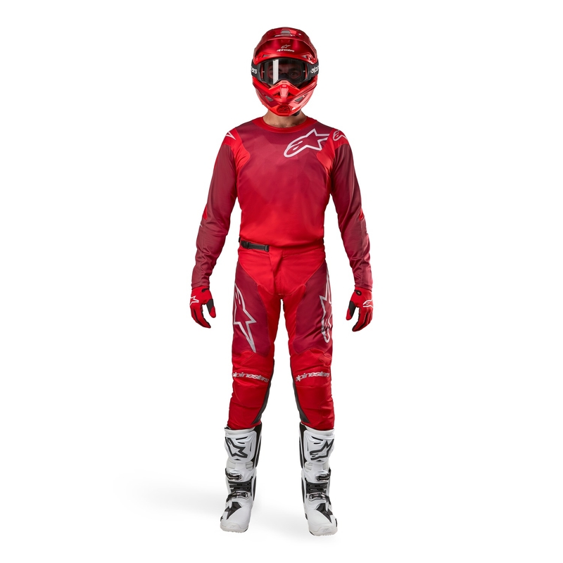Motokrosové nohavice Alpinestars Racer Hoen červeno-vínové