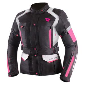 Dámska bunda na motocykel Street Racer Hilax čierno-šedo-ružová