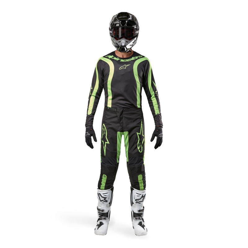 Motokrosové nohavice Alpinestars Fluid Lurv čierno-fluo žlté
