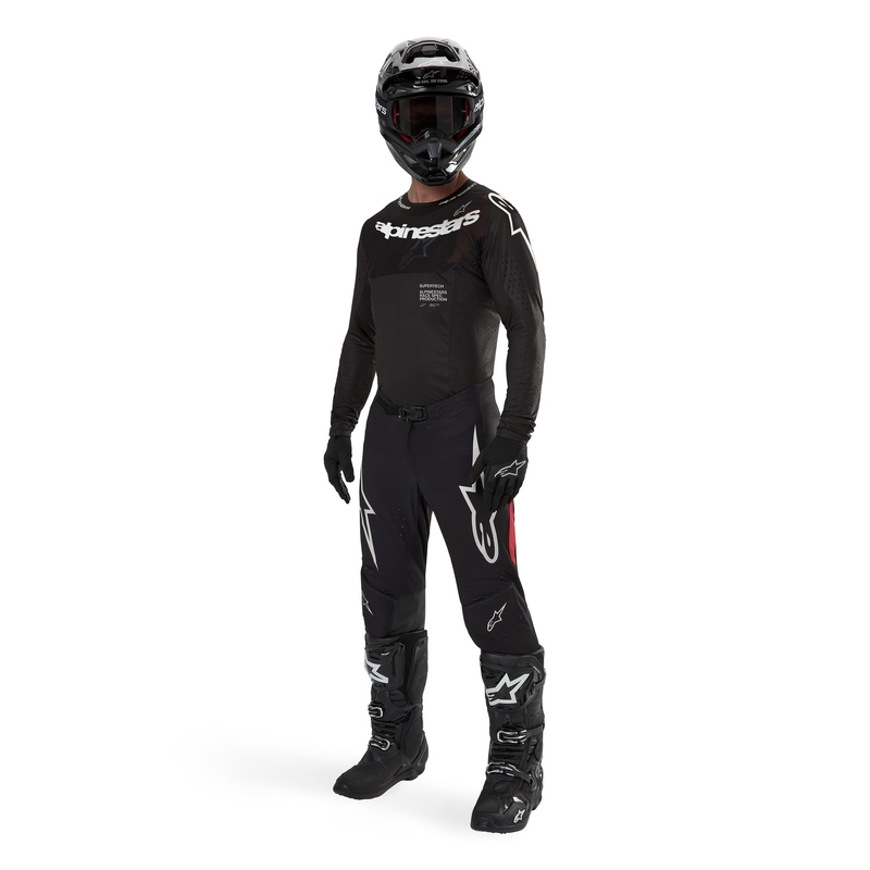 Motokrosové nohavice Alpinestars Supertech Ward 2024 čierno-červeno-biele