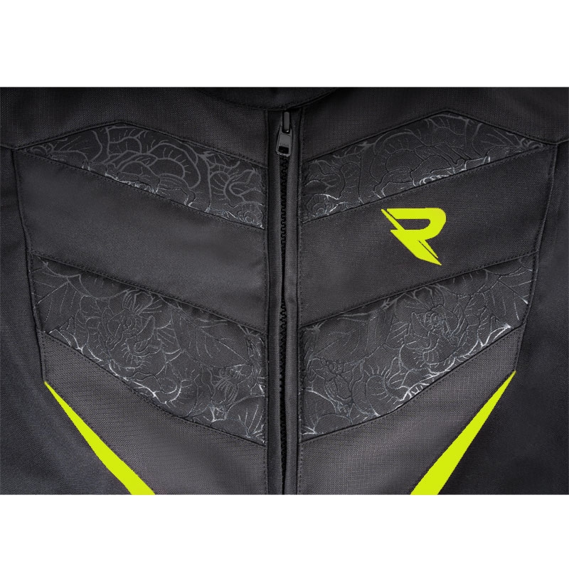 Dámska bunda na motorku Street Racer Rose čierno-fluo žltá