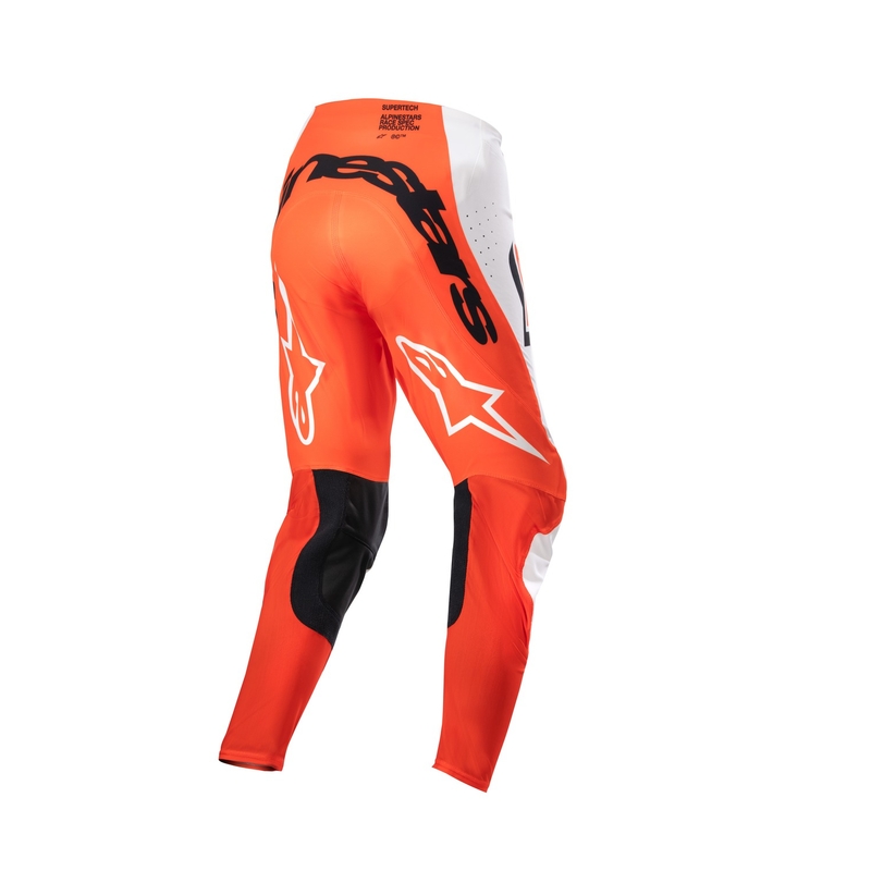 Motokrosové nohavice Alpinestars Supertech Ward bielo-oranžové
