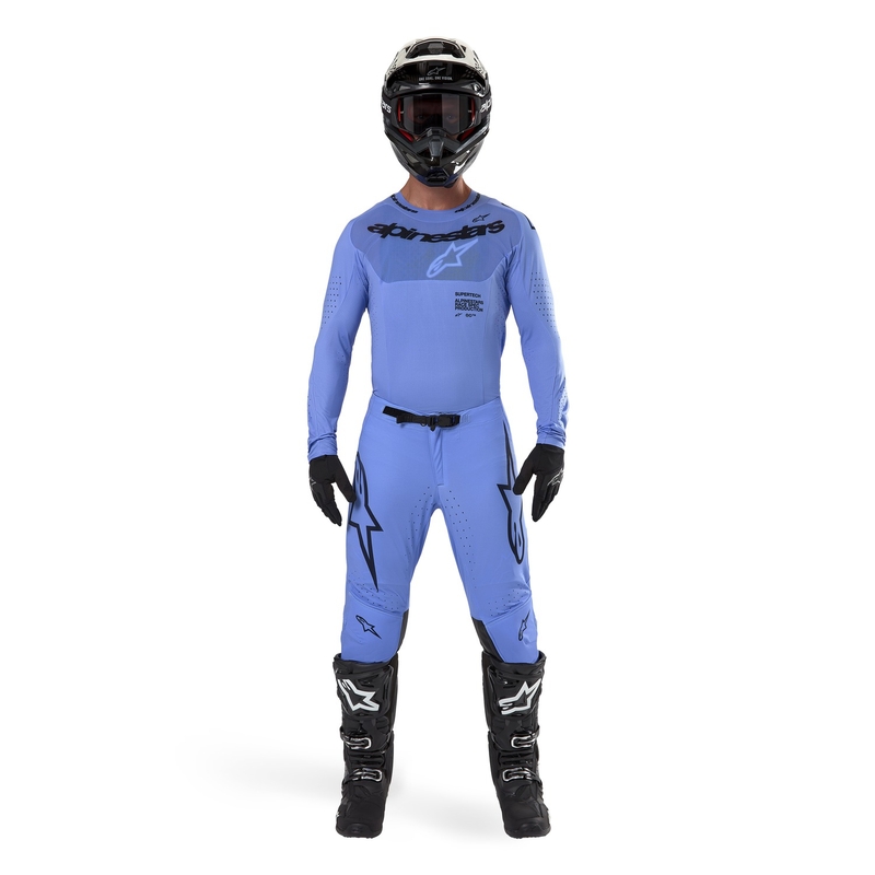 Motokrosové nohavice Alpinestars Supertech Dade 2024 svetlo modro-čierne