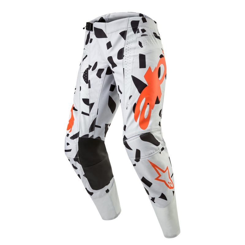 Motokrosové nohavice Alpinestars Techstar Rantera šedo-oranžovo-čierne