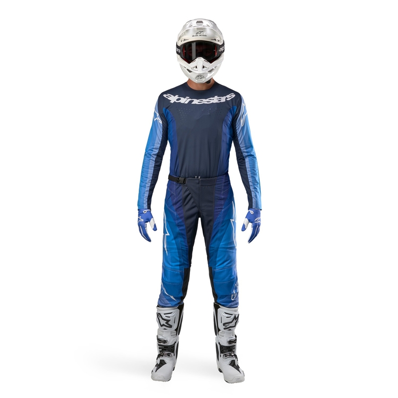 Motokrosové nohavice Alpinestars Techstar Pneuma 2024 modro-svetlo modro-čierne