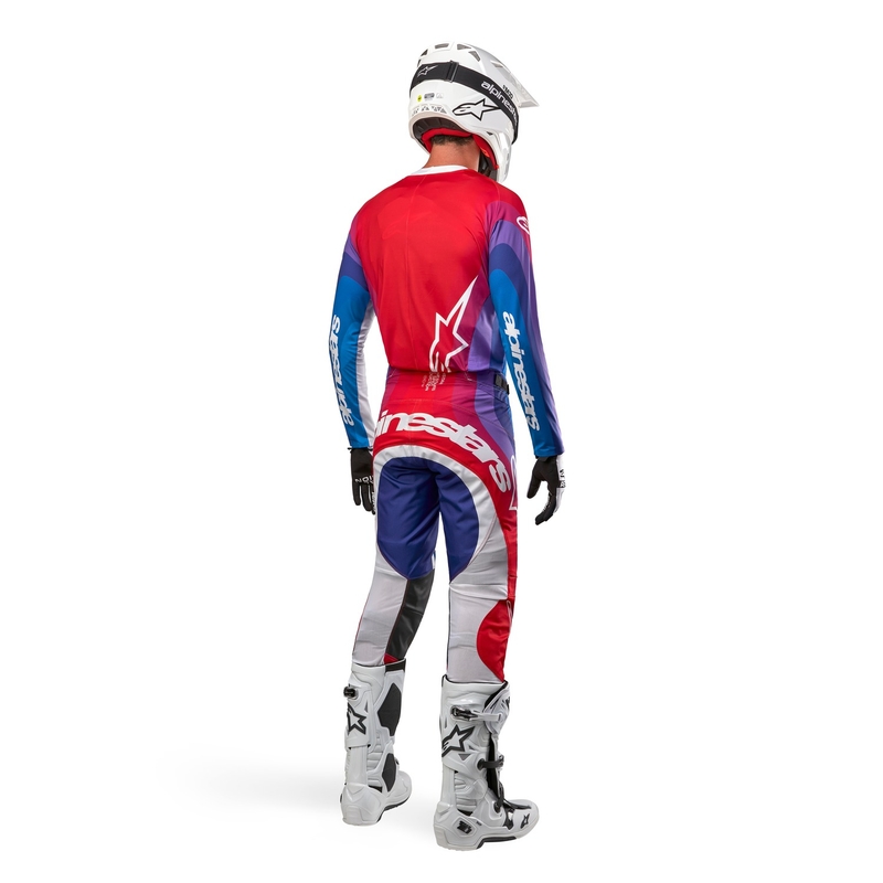 Motokrosové nohavice Alpinestars Techstar Pneuma 2024 bielo-modro-červené