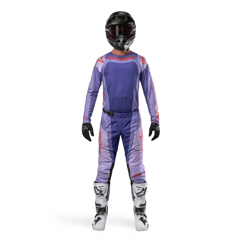 Motokrosové nohavice Alpinestars Techstar Ocuri 2024 fialovo-oranžové