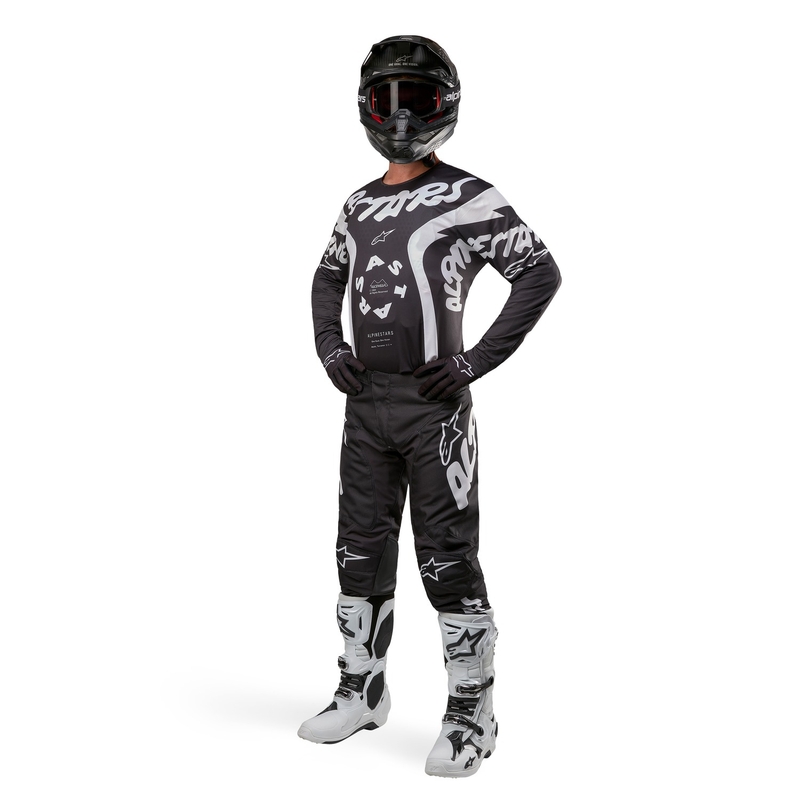 Motokrosové nohavice Alpinestars Racer Hana čierno-biele