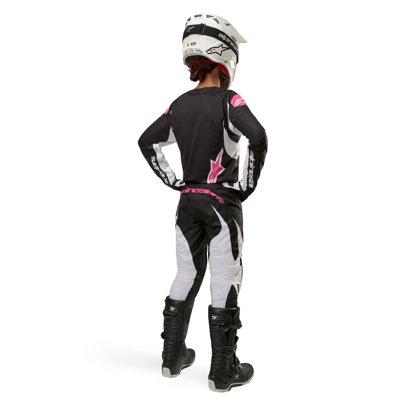 Dámske motokrosové nohavice Alpinestars Stella Fluid čierno-biele