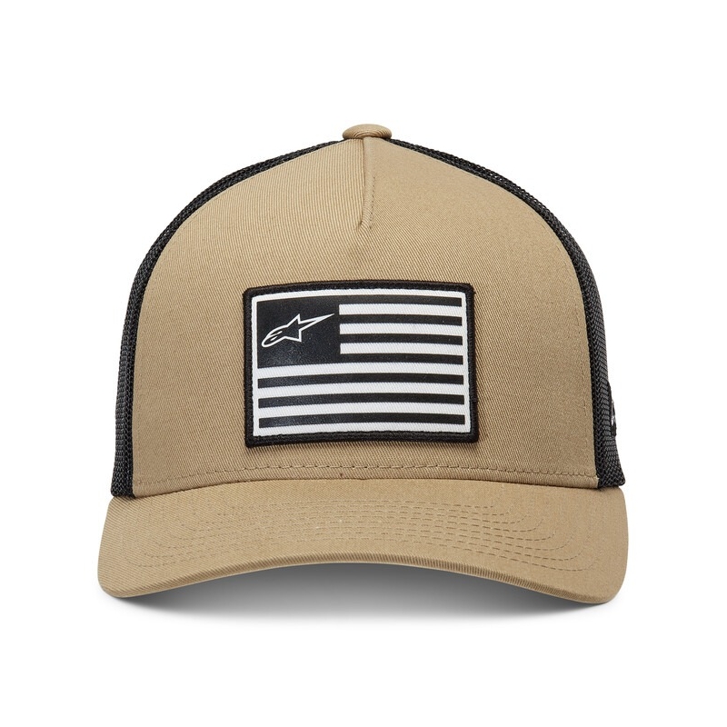Šiltovka Alpinestars Flag Snap Hat pieskovo-čierno-biela
