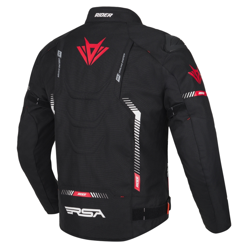 Bunda na motorku RSA Rider čierno-bielo-červená