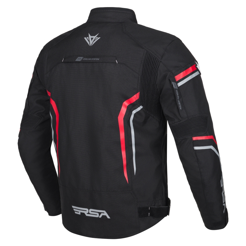 Bunda na motocykel RSA Compact 2 čierno-šedo-červená