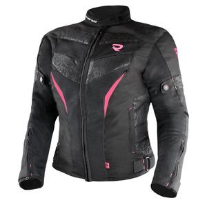 Dámska bunda na motorku Street Racer Rose Air čierno-ružová