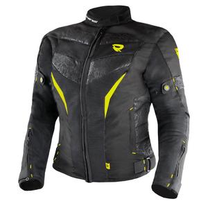 Dámska bunda na motorku Street Racer Rose Air čierno-fluo žltá