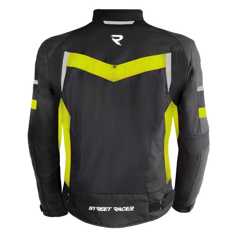 Bunda na motorku Street Racer Evans Air čierno-fluo žltá