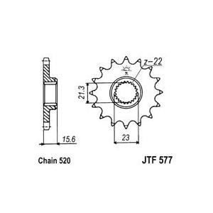 Reťazové koliečko JT JTF 577-14 14T, 520