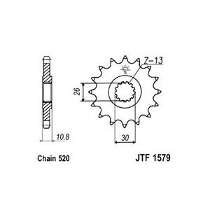 Reťazové koliečko JT JTF 1579-16 16T, 520