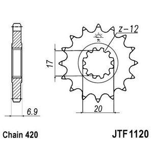 Reťazové koliečko JT JTF 1120-10 10T, 420