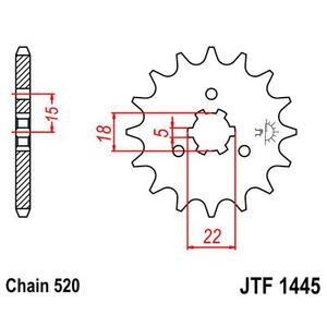 Reťazové koliečko JT JTF 1445-11 11T, 520