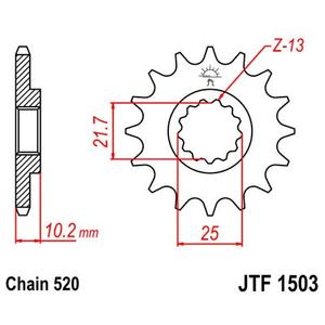 Reťazové koliečko JT JTF 1503-12 12T, 520