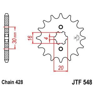 Reťazové koliečko JT JTF 548-14 14T, 428