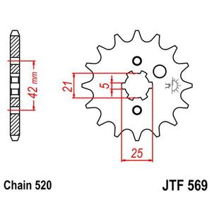 Reťazové koliečko JT JTF 569-18 18T, 520