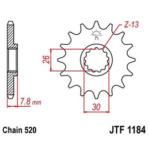 Reťazové koliečko JT JTF 1184-18 18T, 520