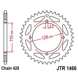 Reťazová rozeta JT JTR 1466-47 47T, 428