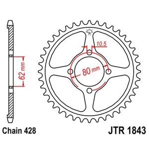Reťazová rozeta JT 49T, 428