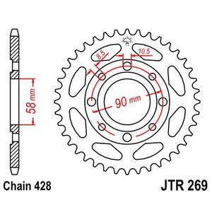 Reťazová rozeta JT JTR 269-34 34T, 428