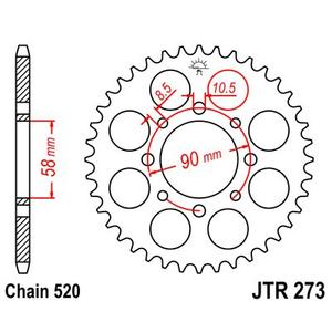 Reťazová rozeta JT JTR 273-41 41T, 520