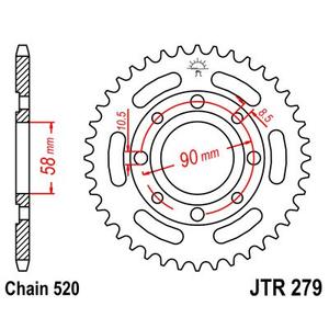 Reťazová rozeta JT JTR 279-30 30T, 520
