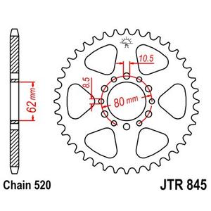 Reťazová rozeta JT JTR 845-40 40T, 520