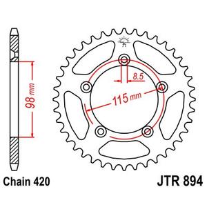 Reťazová rozeta JT JTR 894-46 46T, 420