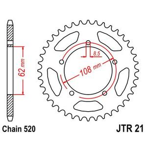 Reťazová rozeta JT JTR 21-40 40T, 520
