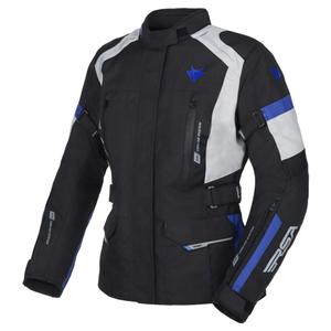Dámska bunda na motocykel RSA EXO 2 čierno-šedo-modrá