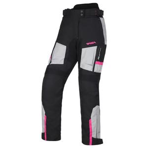 Dámske nohavice na motocykel RSA EXO 2 čierno-sivo-ružové