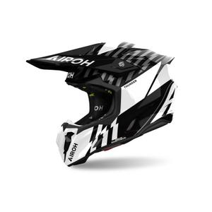 Motokrosová prilba Airoh Twist 3 Thunder 2024 lesklá čierno-biela